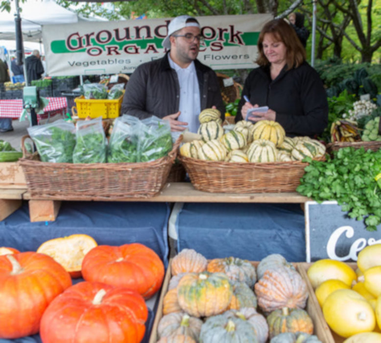 chef Nick on farmers market